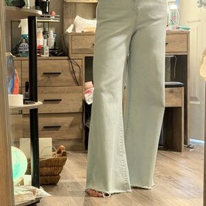 Stylish Light Blue Wide Leg Jeans